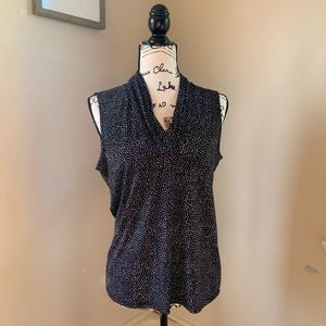 Black and white polka dot top